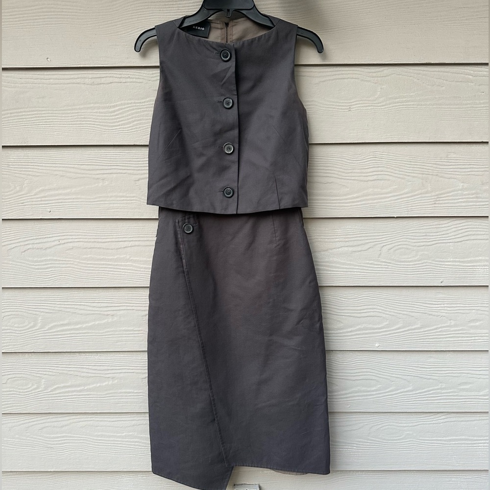 Akris Charcoal Gray Sleeveless Dress